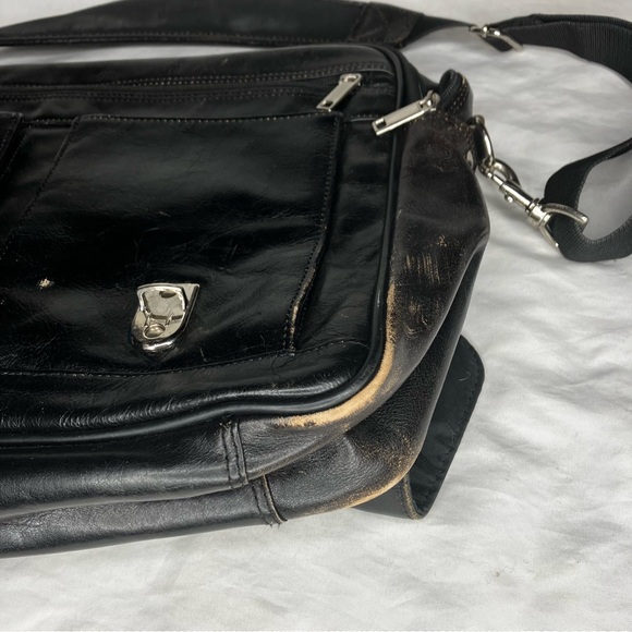 Wilson’s Leather vtg leather briefcase distressed - Picture 8 of 9